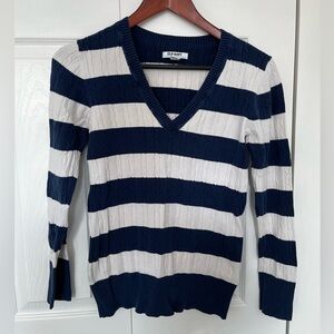 Old Navy striped cable knit sweater